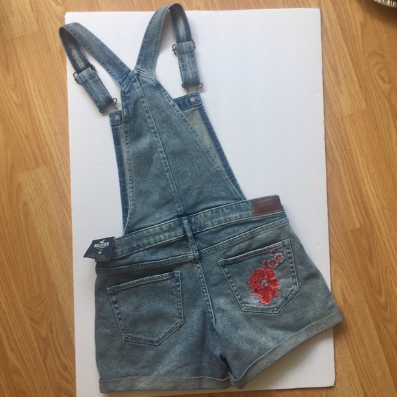HOLLISTER XS Boyfriend Short Overall NWT - Picture 8 of 10